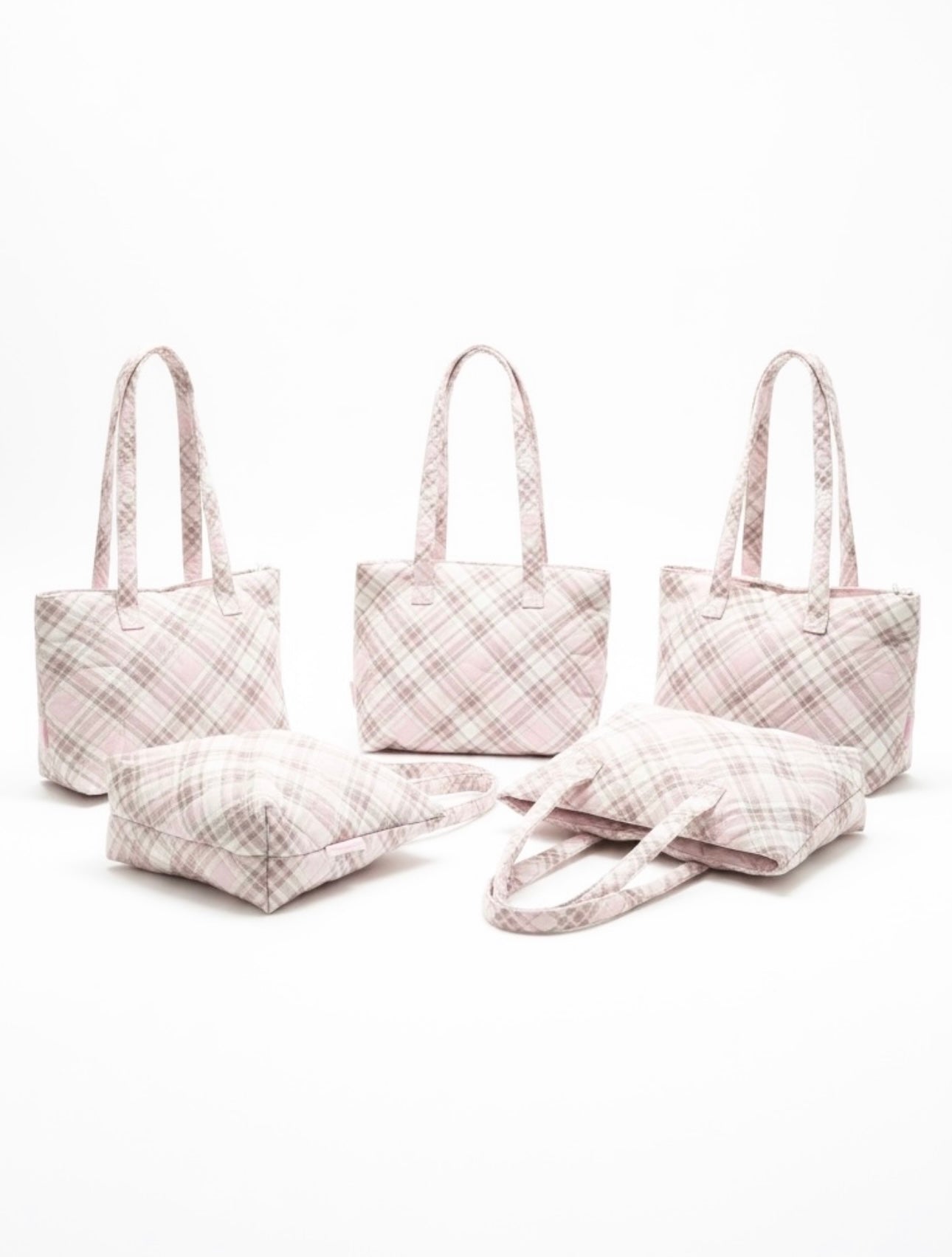 plaid mini tote