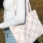 plaid mini tote
