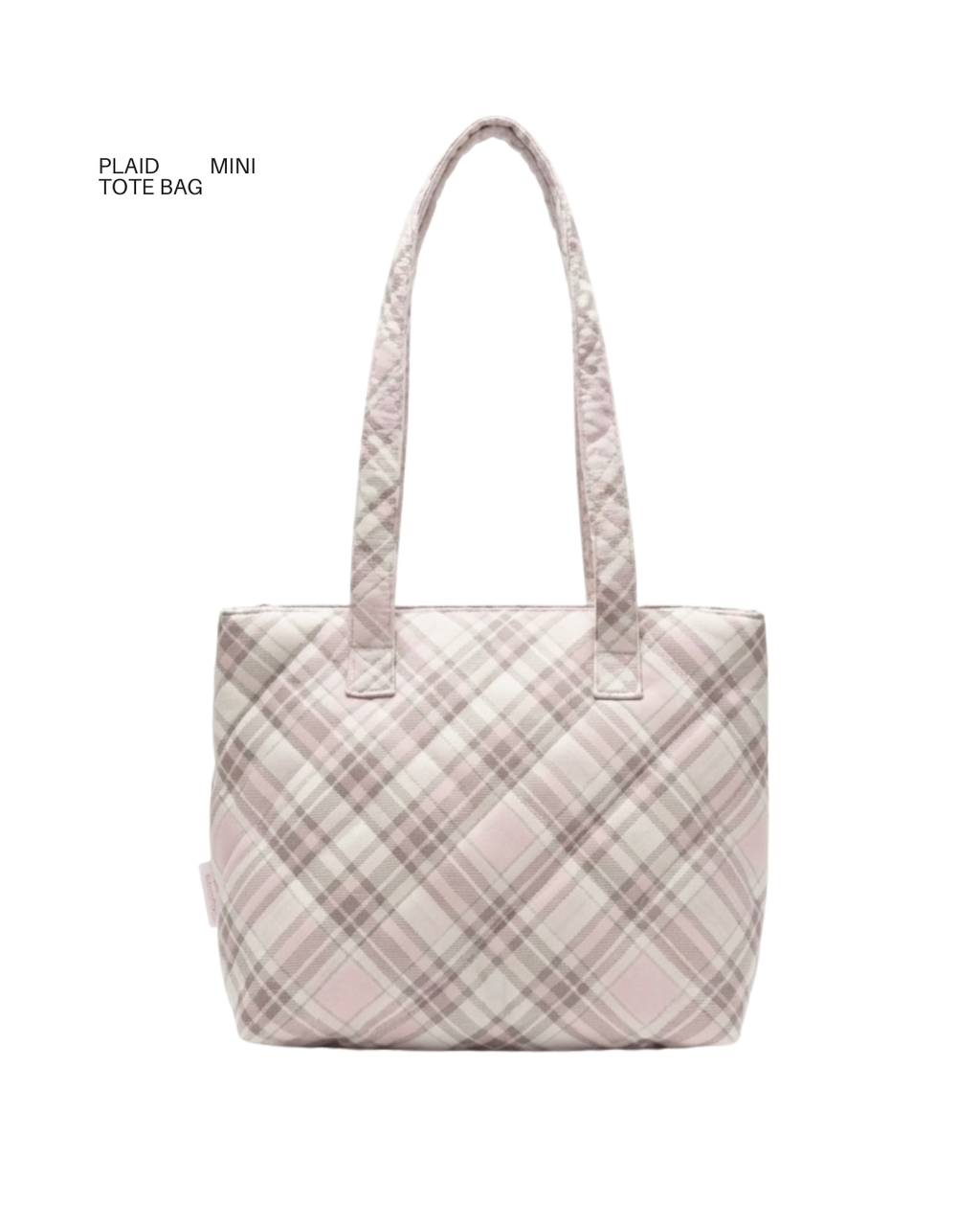 plaid mini tote