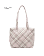 plaid mini tote