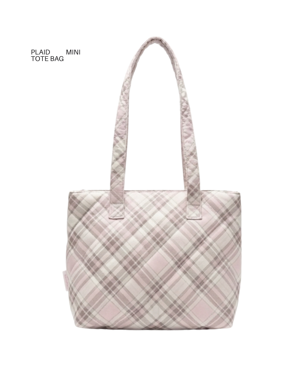 plaid mini tote